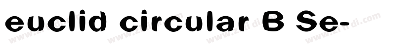 euclid circular B Se字体转换